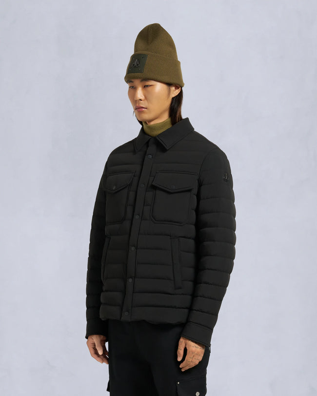 Moose Knuckles Mens Lite Jacket Lennox Shirt - Black