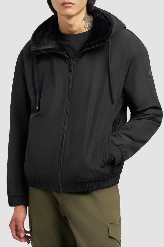 Moose Knuckles Mens Eco Bomber Borden Bunny - Black