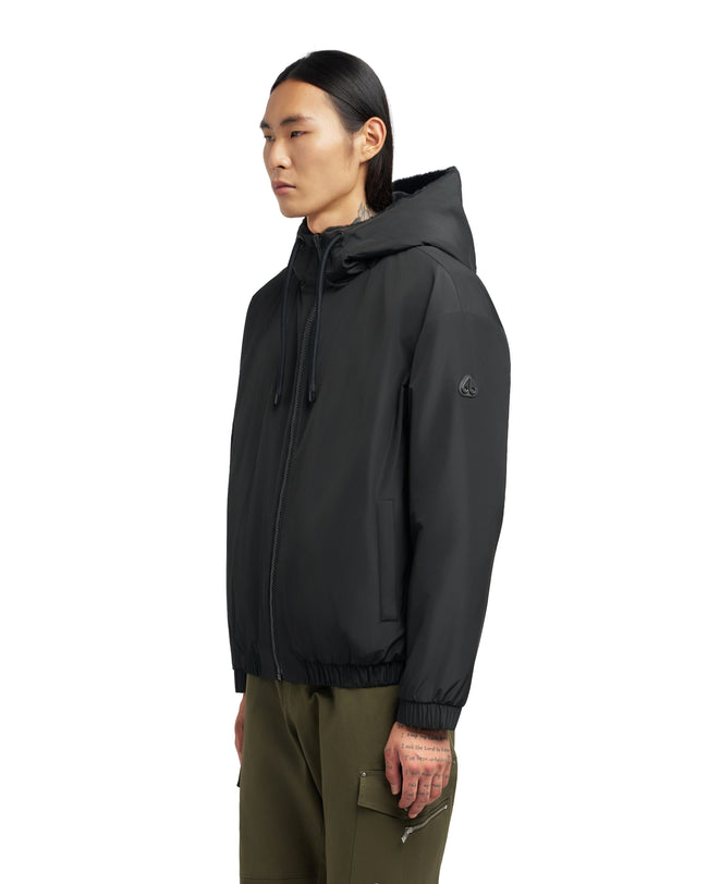 Moose Knuckles Mens Eco Bomber Borden Bunny - Black