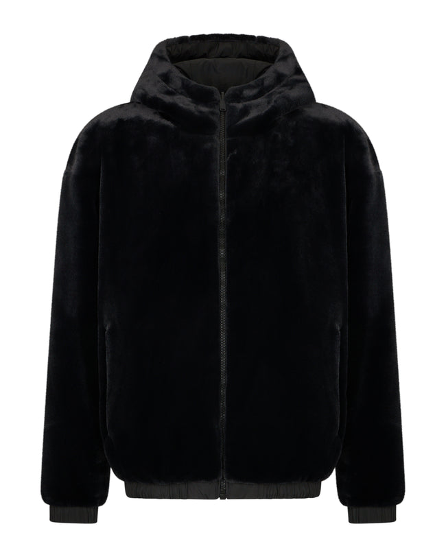 Moose Knuckles Mens Eco Bomber Borden Bunny - Black
