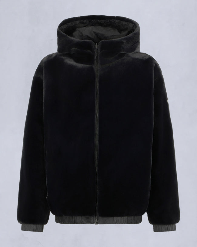 Moose Knuckles Mens Eco Bomber Borden Monogram - Black