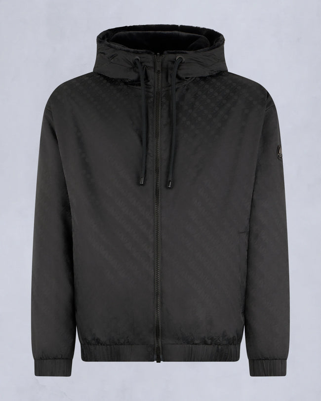 Moose Knuckles Mens Eco Bomber Borden Monogram - Black