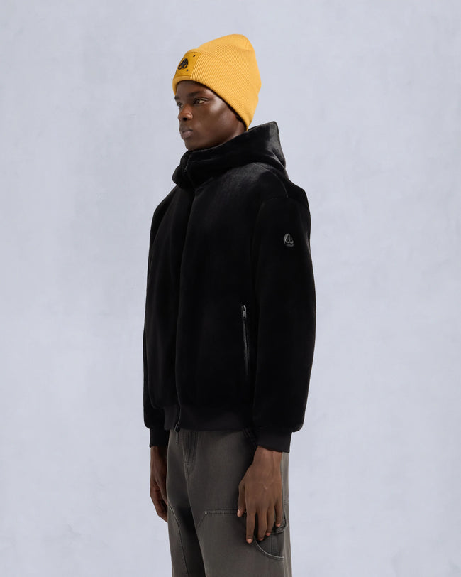 Moose Knuckles Mens Roland Reversible Bunny Hoodie - Black