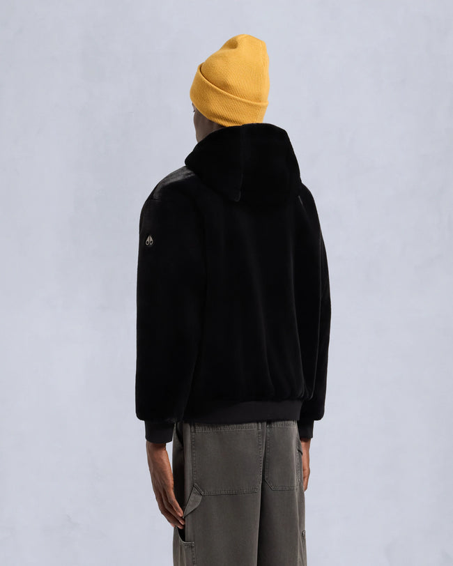 Moose Knuckles Mens Roland Reversible Bunny Hoodie - Black