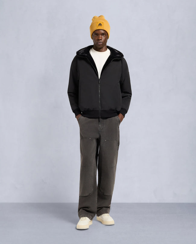 Moose Knuckles Mens Roland Reversible Bunny Hoodie - Black