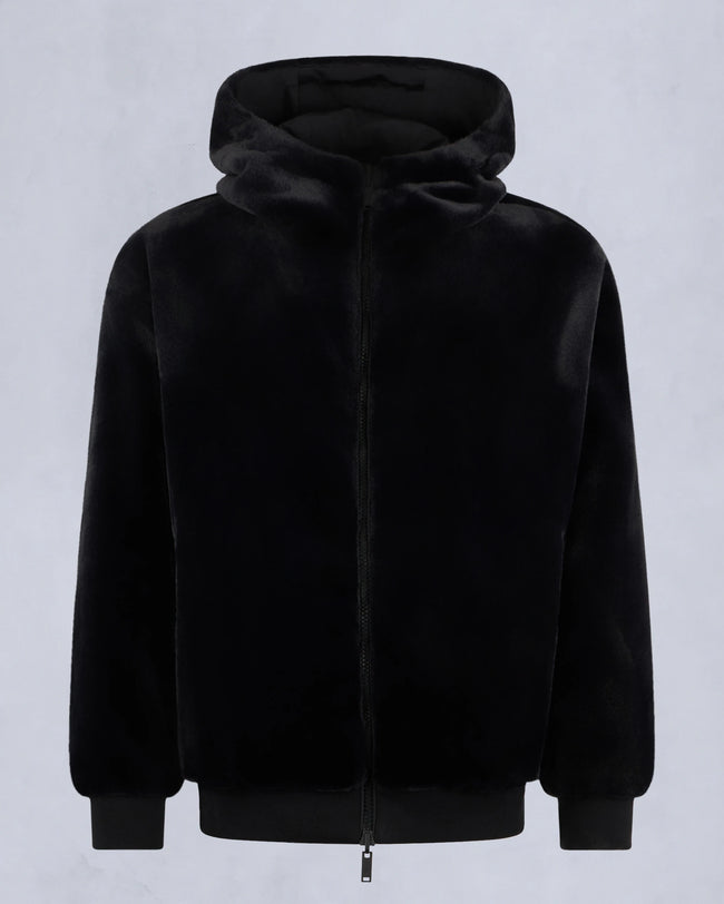 Moose Knuckles Mens Roland Reversible Bunny Hoodie - Black