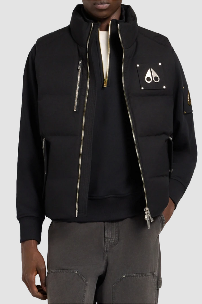 Moose Knuckles Mens Down Vest Westmount - Black/Black