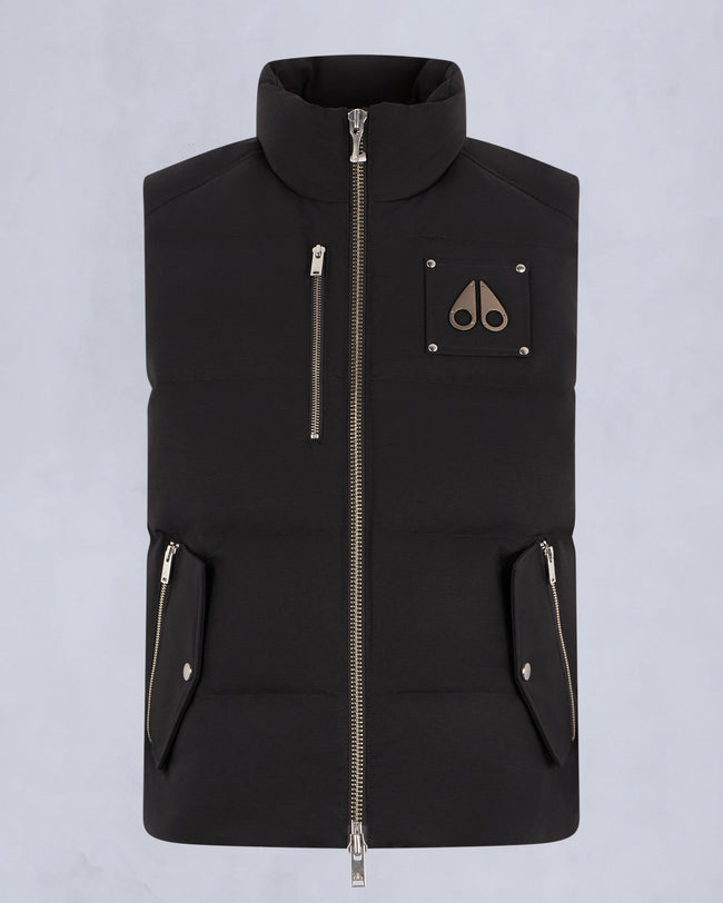 Moose Knuckles Mens Down Vest Westmount - Black/Black