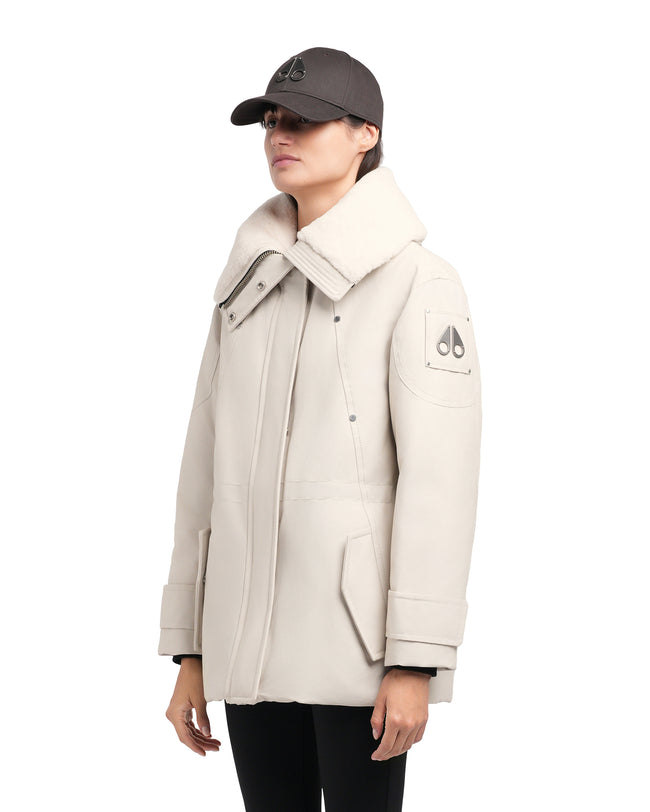 Moose Knuckles Womens Down Jacket Aurora - Alabaster