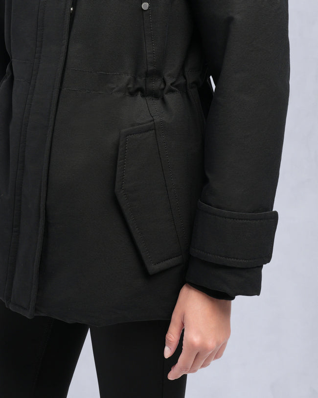 Moose Knuckles Womens Down Jacket Aurora - Black/Black