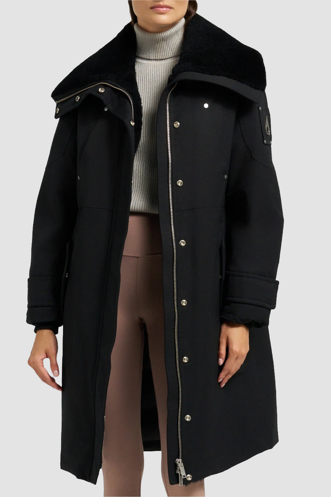 Moose Knuckles Womens Down *Parka Storm - Black/Black