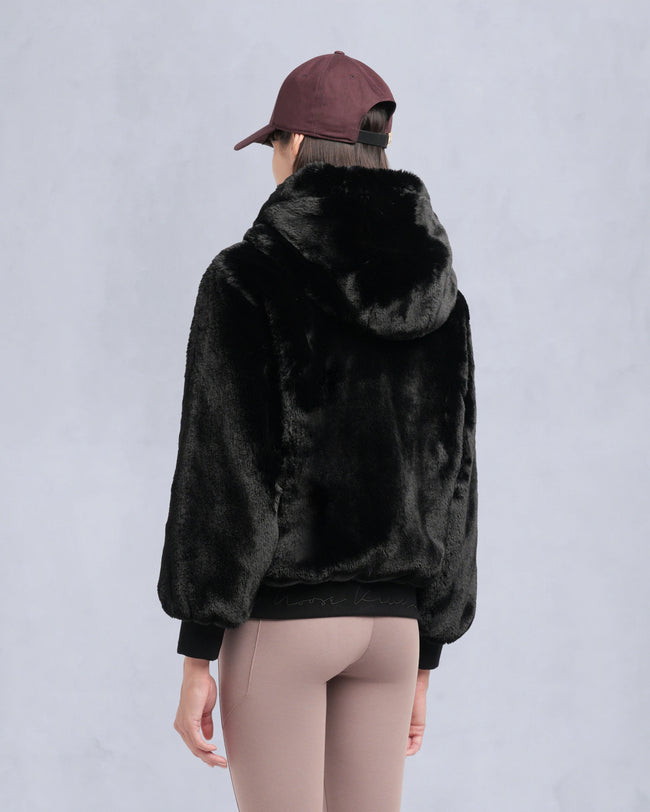 Moose Knuckles Womens Eco Jacket Mealy Reversible Bunny - Black/Black