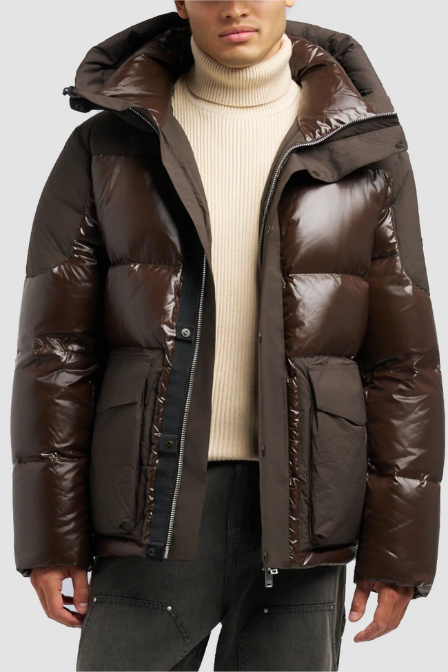 Moose Knuckles Mens Down Jacket Briar 3Q Puffer - Espresso/Espresso