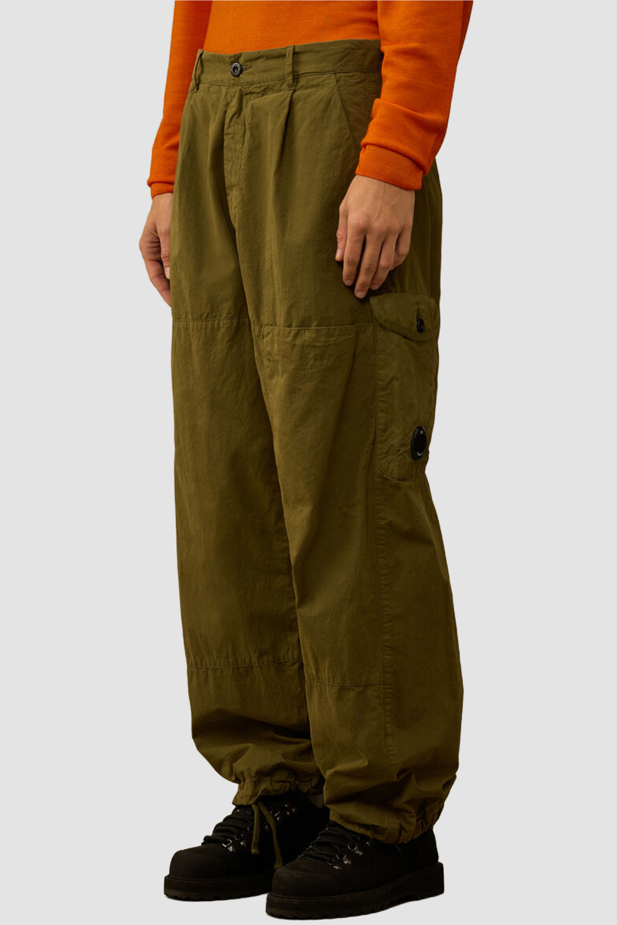 C.P. Company 065A Microreps Boxy Cargo Pants - Green - Due West
