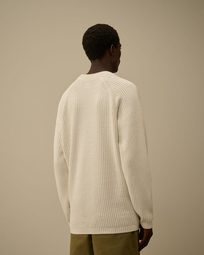 C.P. Company 023A Chenille Crewneck Sweater - White
