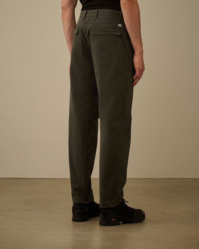 C.P. Company 067A Stretch Sateen Loose Cargo Pants - Grey