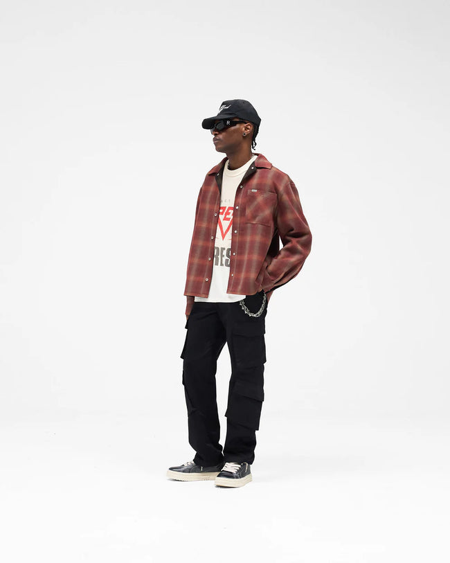 Represent Bonded Reversible Check Shirt - Nero Brown