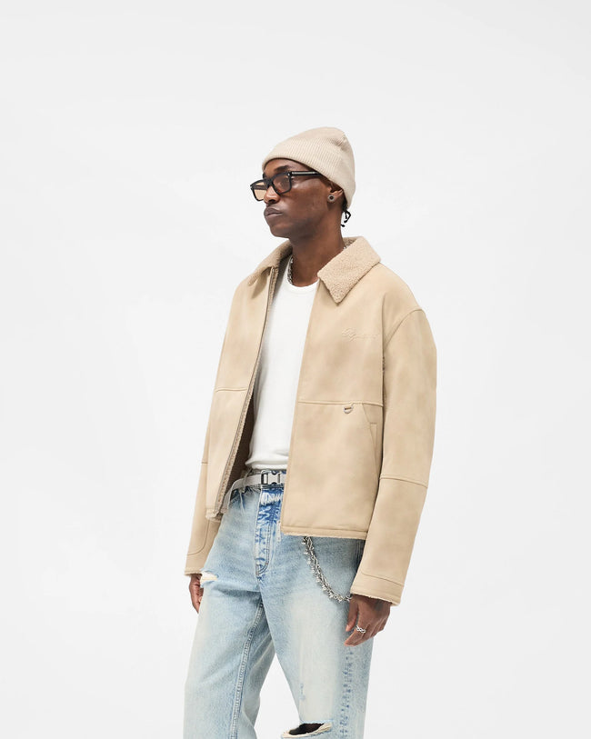 Represent Faux Shearling Jacket - Cafe