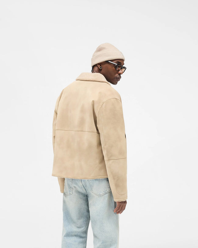 Represent Faux Shearling Jacket - Cafe