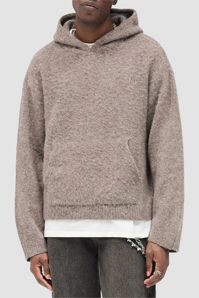 Represent Textured Borg Hoodie - Nero