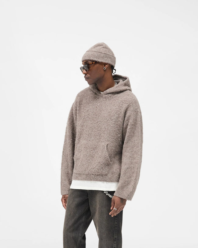 Represent Textured Borg Hoodie - Nero