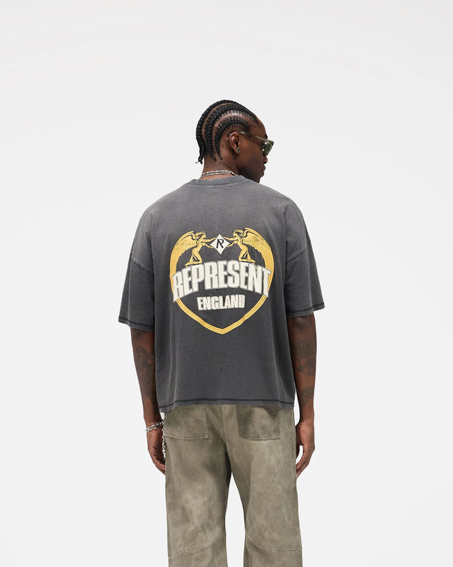 Represent Angel Border Tee - Stained Black