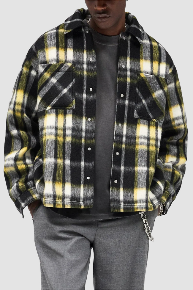 Represent Textured Overshirt - Jet Black