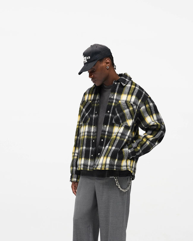 Represent Textured Overshirt - Jet Black
