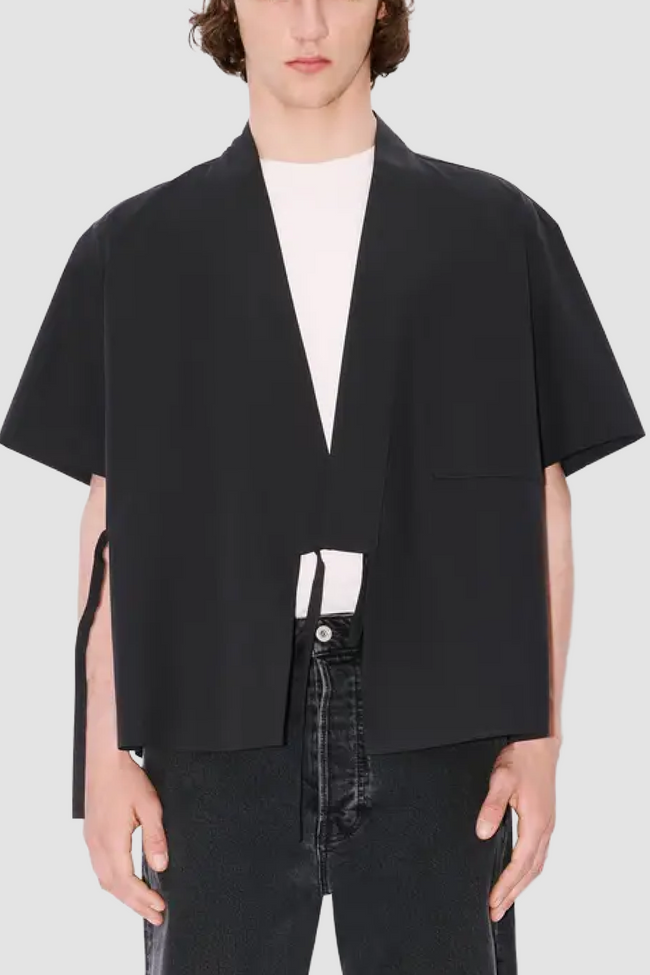 Kenzo Kimono Short Sleeve Shirt - Black