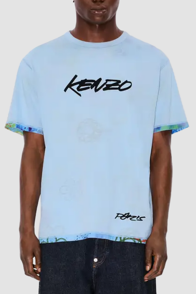 Kenzo x Futura 2000 Reversible Tee - Light Blue