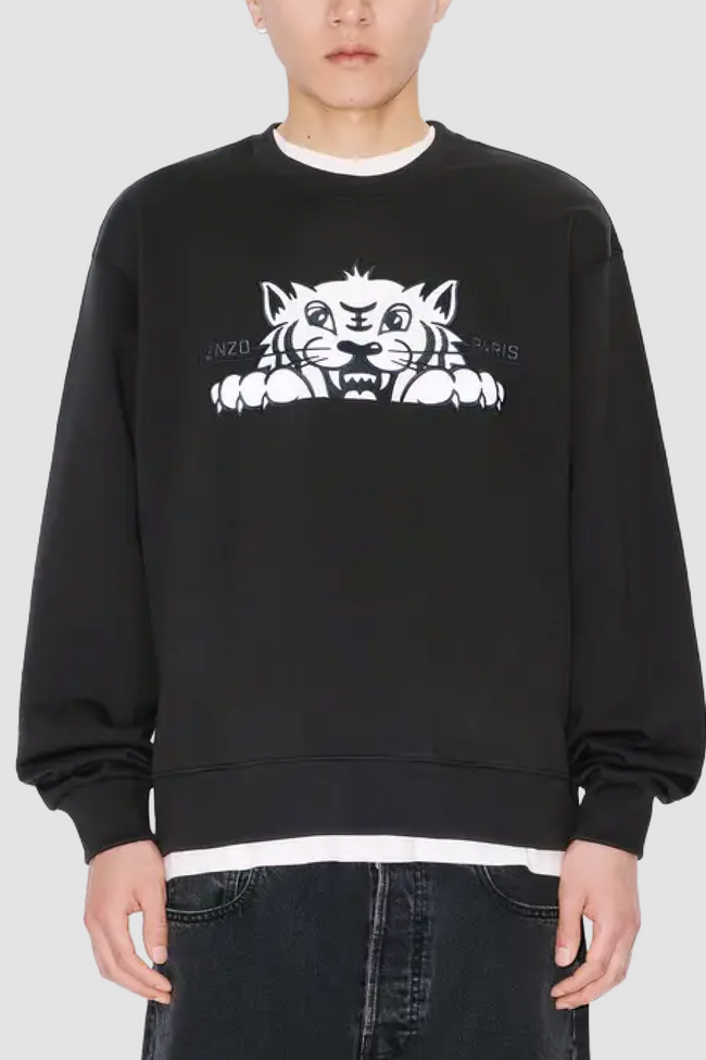 Kenzo Happy Tiger Crewneck - Black