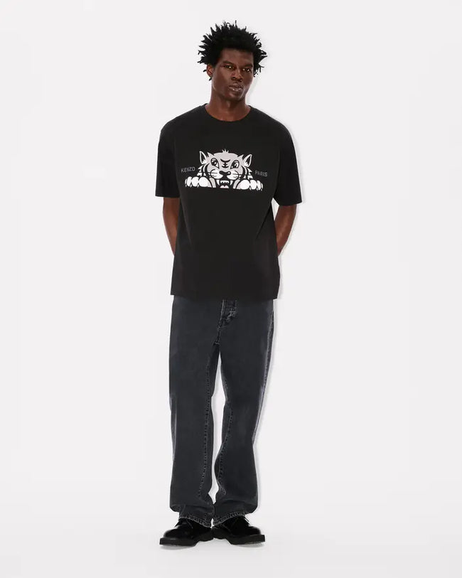 Kenzo Happy Tiger Oversized Tee - Black