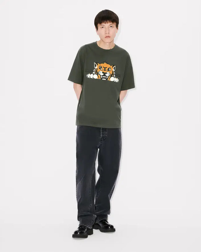 Kenzo Happy Tiger Oversized Tee - Khaki