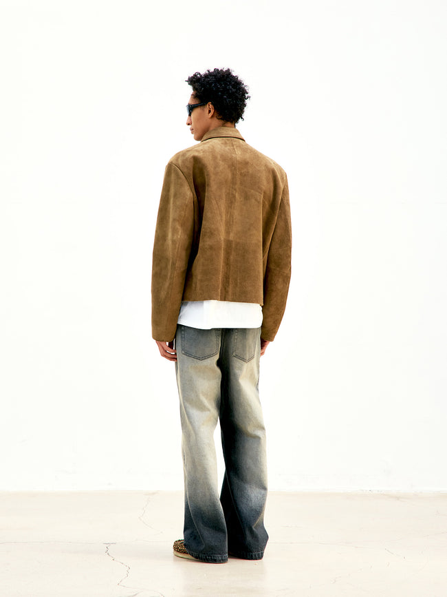 COOR Buffalo Suede Multi Zip Jacket - Camel