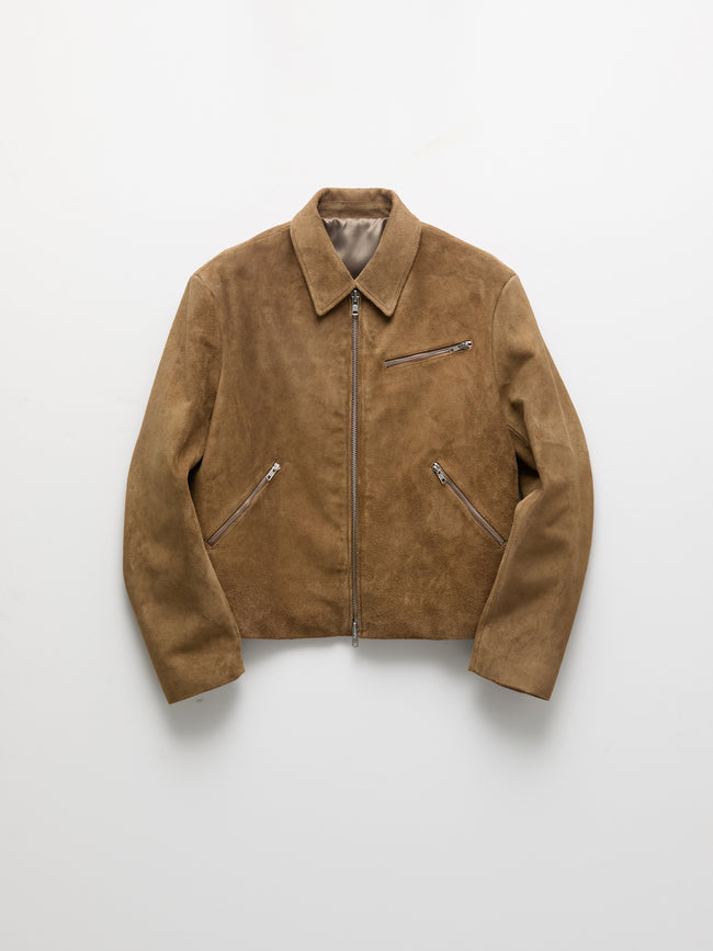 COOR Buffalo Suede Multi Zip Jacket - Camel