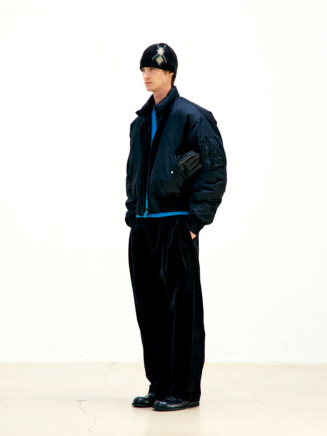 COOR Mens Down Stand Collar Neck Down Puffer Jacket - Black