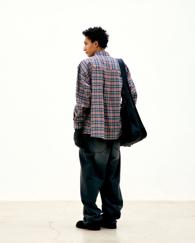 COOR Checkered Cutoff Shirt - Red