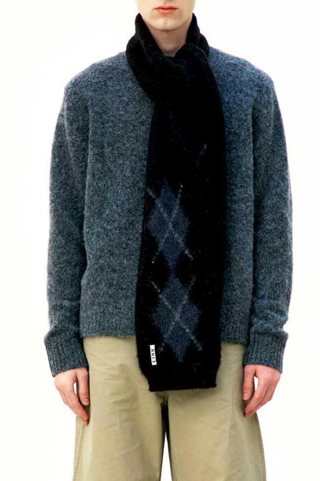 COOR Hairy Alapaca Crewneck Sweater - Grey