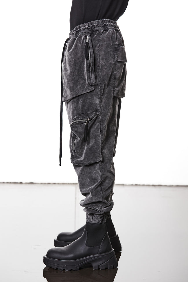 thom/krom MP21 Velvet Cargo Pants - Used Grey