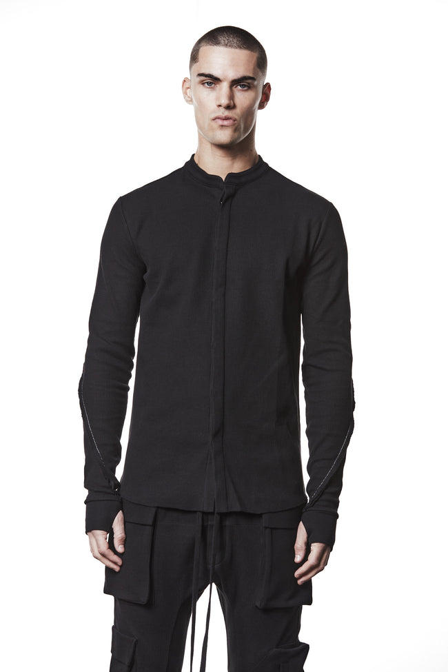 thom/krom M TS 894 Stand Up Collar Shirt - Black