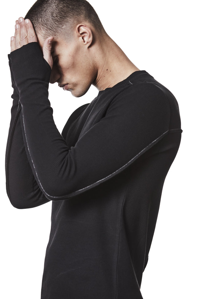 thom/krom M TS 898 Round Neck L/S Tee - Black