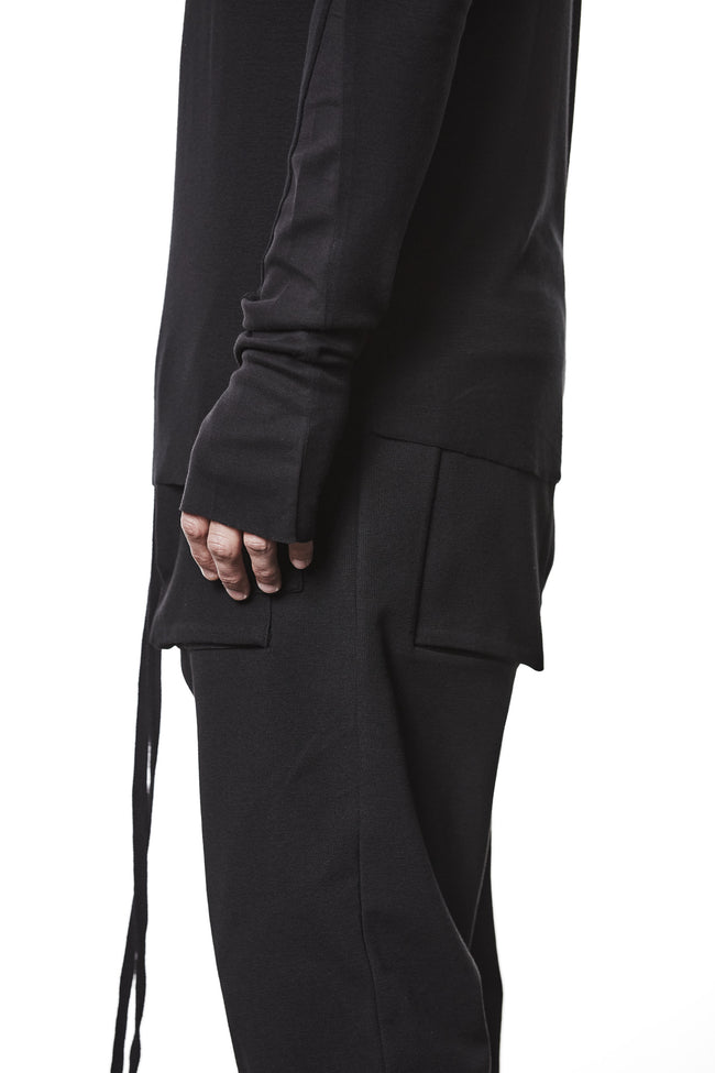 thom/krom M TS 889 Matmix L/S Slim Tee - Black