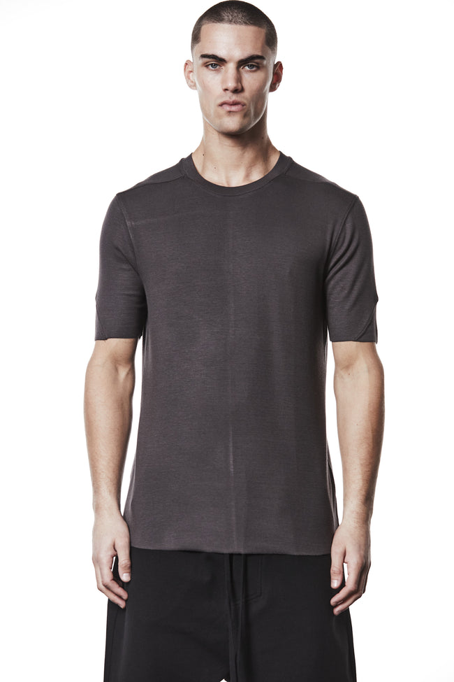 thom/krom M TS 890 Basic Round Neck Tee - Night Brown