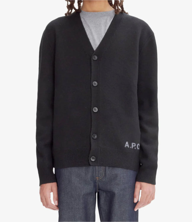 A.P.C. Kenny Cardigan Sweater - Black
