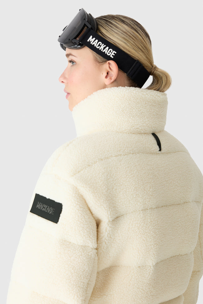 Mackage Womens Down Bomber Anaya - Cream