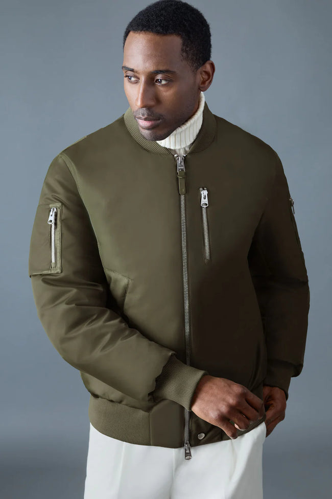 Mackage Mens Down Bomber August - Light Military