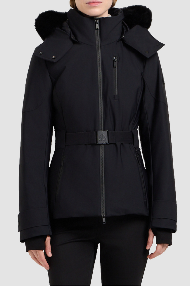 Moose Knuckles Womens Lite Jacket Willowbank 3Q - Black/Black