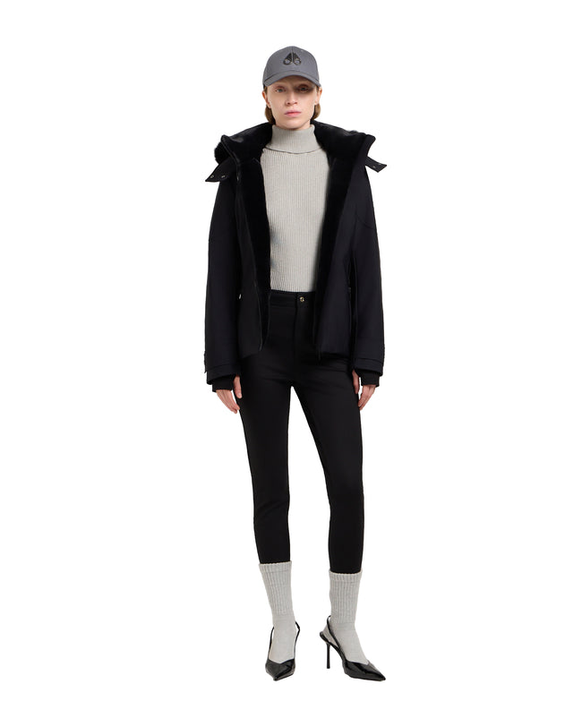 Moose Knuckles Womens Lite Jacket Willowbank 3Q - Black/Black