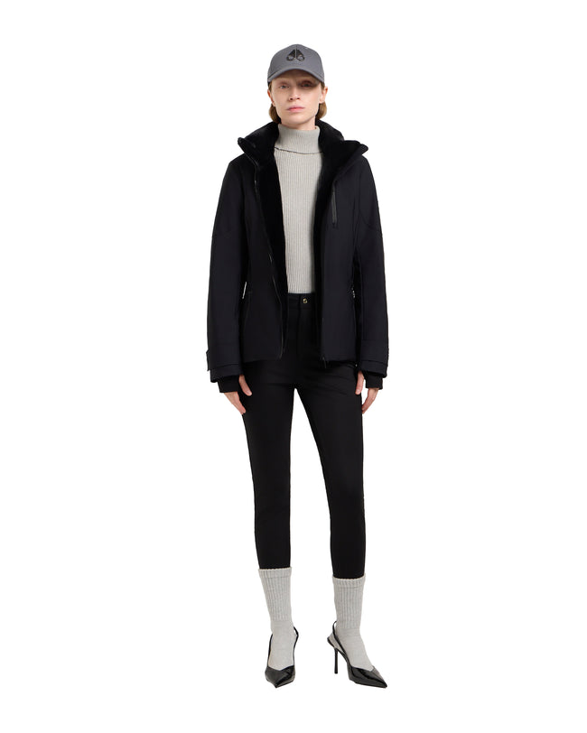 Moose Knuckles Womens Lite Jacket Willowbank 3Q - Black/Black