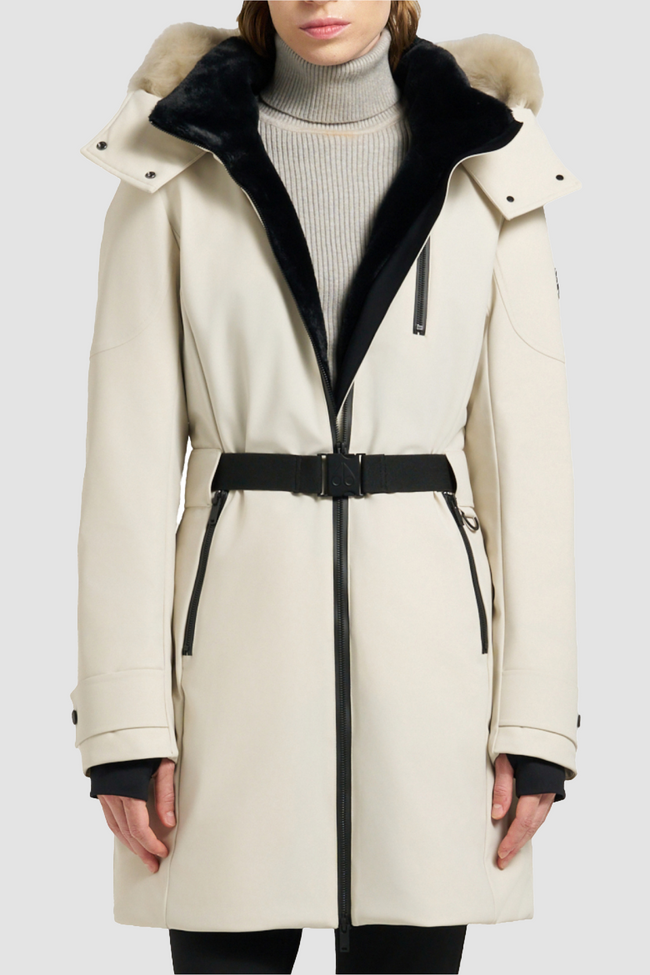 Moose Knuckles Womens Down *Parka Wingrove - Alabaster